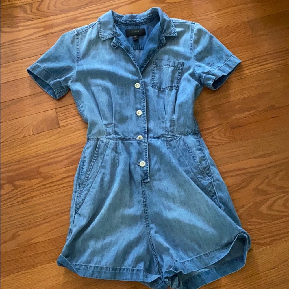 Jcrew denim romper